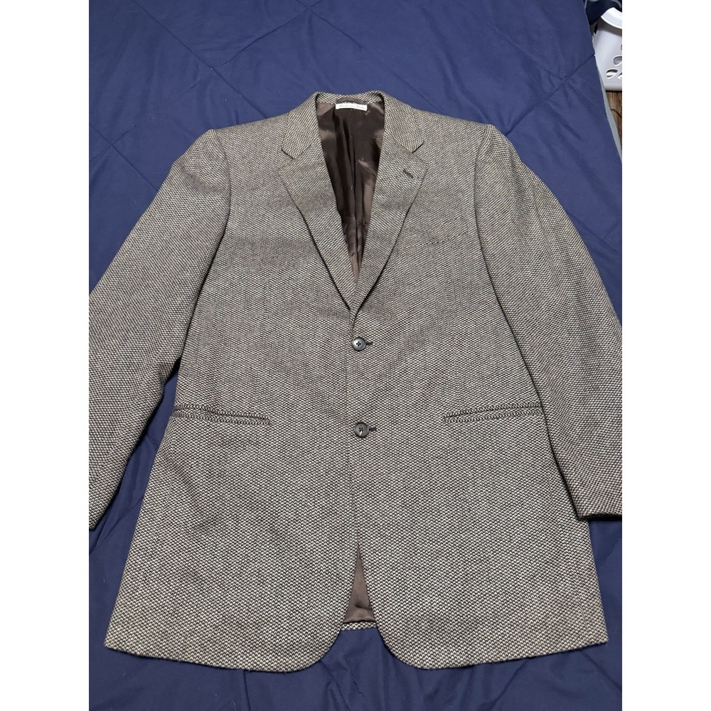 Belvest for Boyd's Philadelphia Blazer 42L Grey Herringbone‎ Wool Cashmere 110s